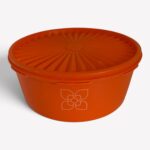 Tupperware Koektrommel Oranje Vintage 20,5cm