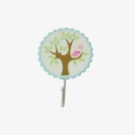 Kapstokhaakje Boom en Vogel Blauw Kinderkamer