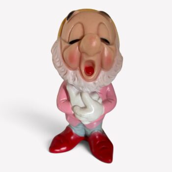 Vintage Dwerg Sleepy Rubberen Figuur 16cm