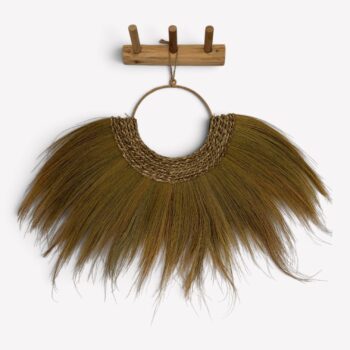 Tribal Grasvezel Wanddecoratie 80cm