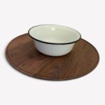Emaille Schaal Wit met Zwarte Rand 20cm