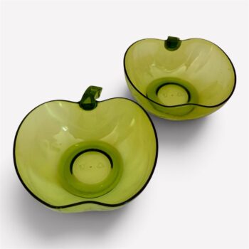 Appelschaaltjes Groen Kunststof Vintage – Set van 2